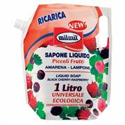 SAPONE LIQUIDO IN BUSTA MIL MIL 1000 ML LAMPONE & AMARENA 001390