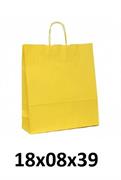 BORSA DI CARTA MAN/CORD. 18X08X39 SELCIATO GIALLO