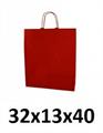 BORSA DI CARTA 32X13X40 SMART LINE KRAFT CF.25 W/ROSSO STAR 053/3801 103