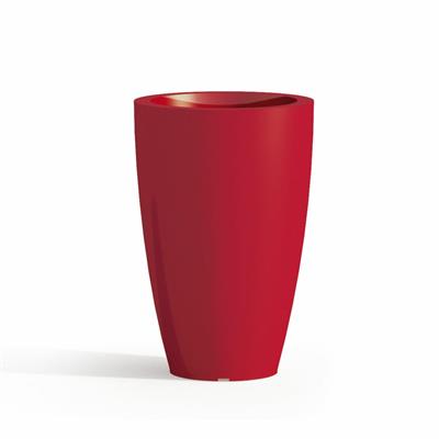 VASO PRISMA TONDO ROSSO TEKCNOPLAST  33 CM H50 V0382