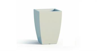 VASO PRISMA QUADRO BIANCO TEKCNOPLAST 33X33 CM H50 V0306