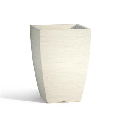 VASO ADONE QUADRO AVORIO TEKCNOPLAST   27X27 CM H40 V1273