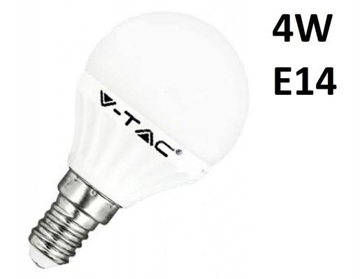 LAMPADINA V-TAC LED SFERA 4W E14     VT-1819