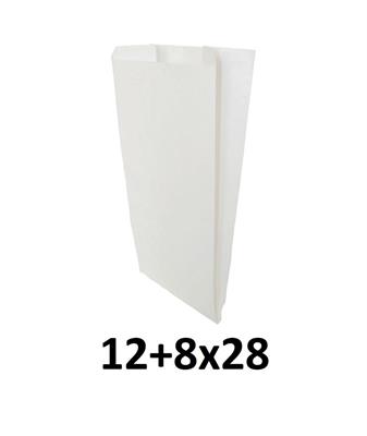 SACCHETTI DI CARTA BIANCO 45 GR 12+8X28  sb45120828k  ADIGE