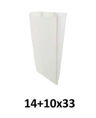 SACCHETTI DI CARTA BIANCO 45 GR 14+10X33  sb45141033k  ADIGE