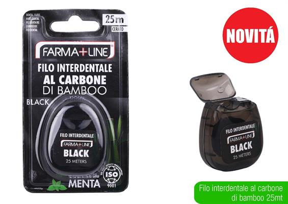 FILO INTERDENTALE NERO 25MT FARMALINE INT5116A