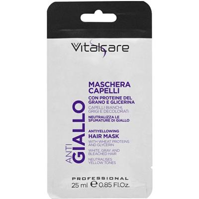 MASCHERA PER CAPELLI MONODOSE BUSTINA 25ML VITALCARE ANTIGIALLO