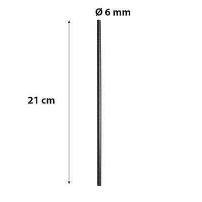 CANNUCCE DIRITTE IN PLA BIOCOMPOSTABILE 21/6cm NERE 500pz FLORIDA