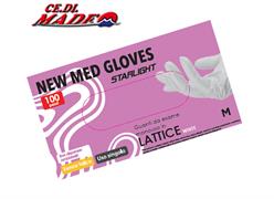 GUANTI LATTICE 100pz (M) NEW MED STARLIGHT SENZA TALCO