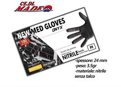 GUANTI NITRILE 100pz (M) S/P NERI 3,5g NEW MED ONYX