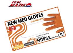 GUANTI NITRILE 50pz (M) ARANCIO DIAMOND GRIP NEW MED S/POL