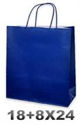 BORSA DI CARTA 18+8X24 M/RITORTA 20gr SA.BI. BLU ELETTR.