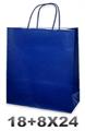 BORSA DI CARTA 18+8X24 M/RITORTA 20gr SA.BI. BLU ELETTR.