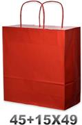 BORSA DI CARTA 45+15X49 M/RITORTA 66gr SA.BI.ROSSO