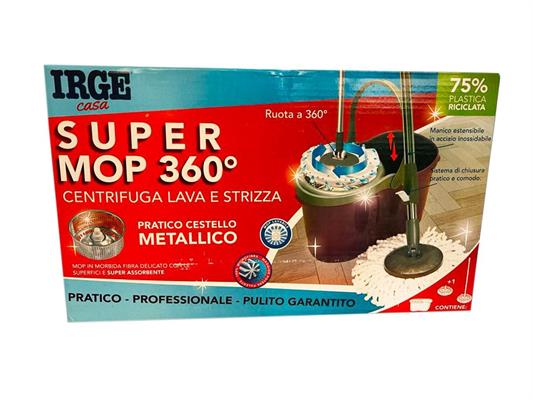 SECCHIO SUPER MOP 360 CON CESTO METALLICO IRGE