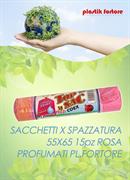 SACCHETTI X SPAZZATURA 55X65 15pz ROSA PROFUMATI PL.FORTORE