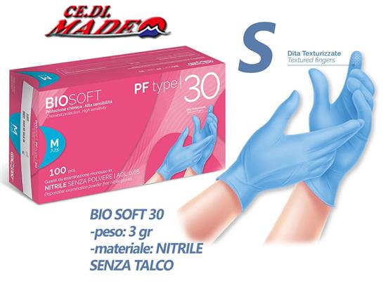 GUANTI NITRILE SP 100pz (S) BIOSOFT PF type30 RAYS