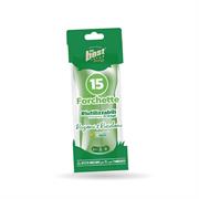 FORCHETTE THE BEST 15pz RIUSILIZZABILI VERDE 152