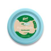 PIATTI PIANI THE BEST RIUTILIZZABILI 20pz AZZURRI 110