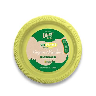 PIATTI PIANI THE BEST RIUTILIZZABILI 20pz GIALLI 122