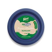 PIATTI PIANI THE BEST RIUTILIZZABILI 20pz BLU 128