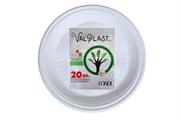 PIATTI BIANCHI FONDI PP RIUTILIZZABILI NATURA 20pz VALPLAST