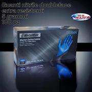 GUANTI IN NITRILE S/P 100pz MIS.M DERMA ESTER.BLU INT.NERO GU149M