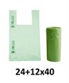 BUSTE SHOPPERS ROTOLO MINI 24+12X40 BIO VERDE KG 1 PLASTIK FORTORE 00SRB