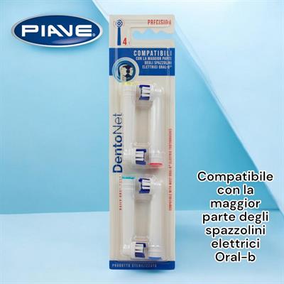 SPAZZOLINI SILVER CARE 4Ricambi PRECISION COMPATIBILI ORAL-B PIAVE 75