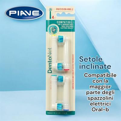 SPAZZOLINI SILVER CARE 4Ricambi PRECISION ANGLE COMPATIB.ORAL-B PIAVE 76