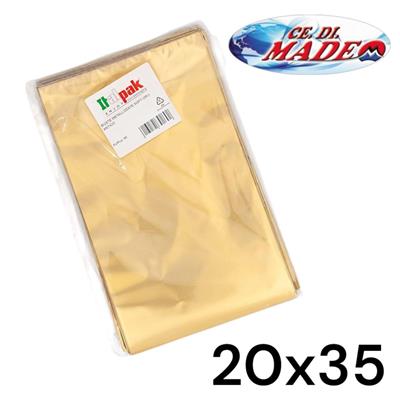 BUSTE METALLIZZATE cm20X35 TINTA UNITA ORO LUCIDE ITALPAK