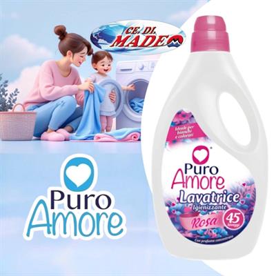 DET. LAVATRICE IGIENIZZANTE PURO AMORE 45lav ROSA